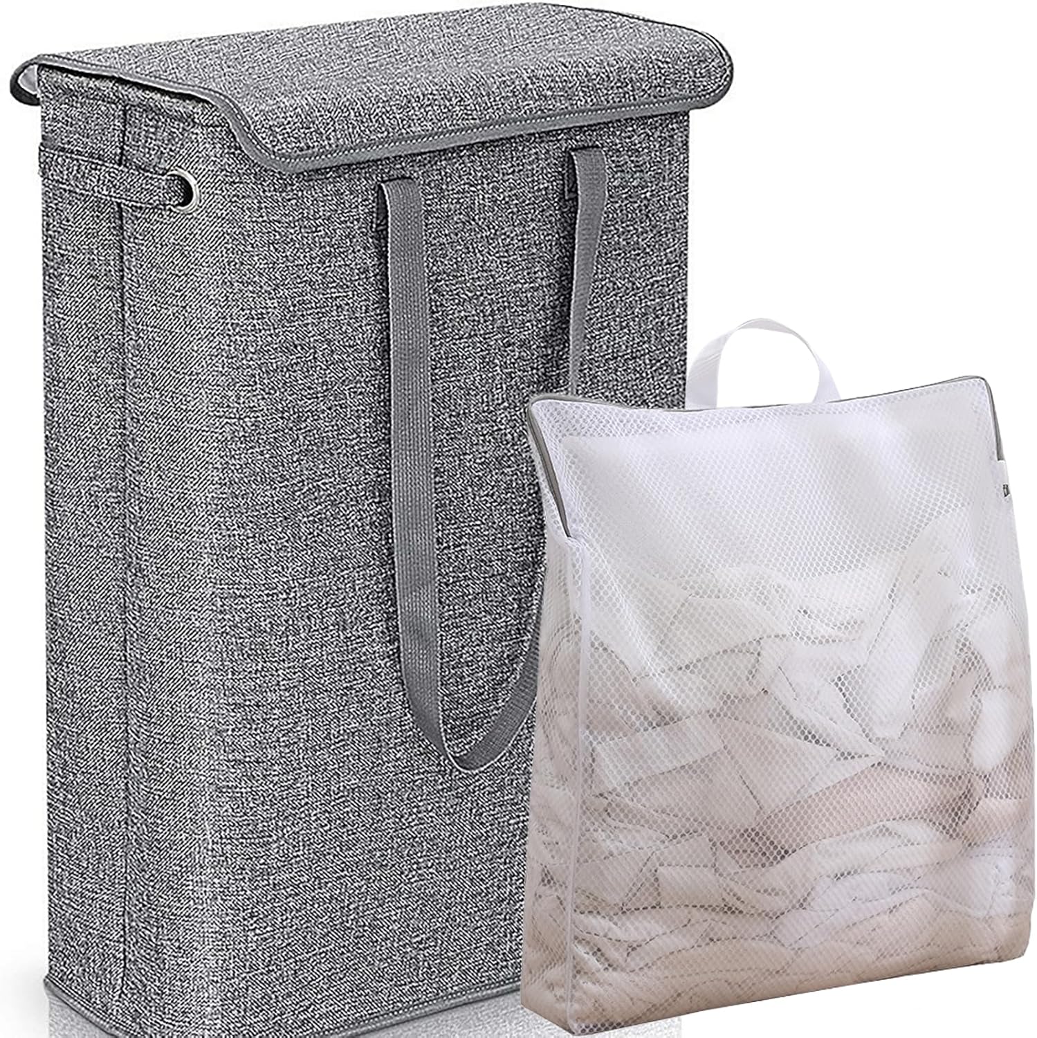 Panier à Linge Gris Pliable avec Sac Amovible – 45L Vendos85 - Mathon