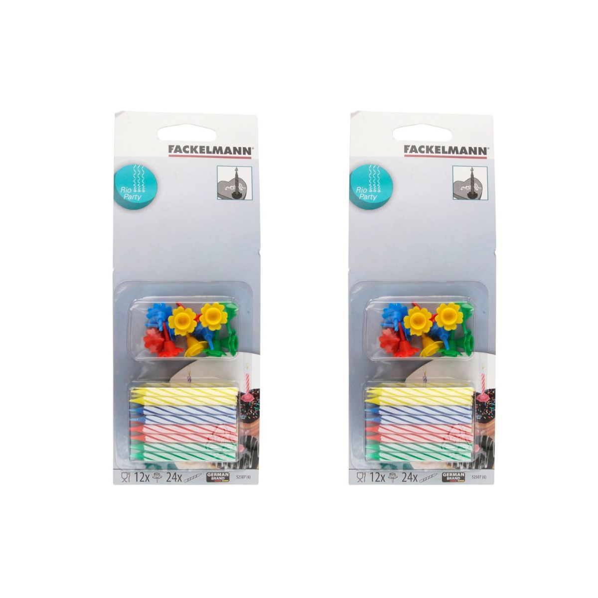 2 Lots de chacun 24 bougies d