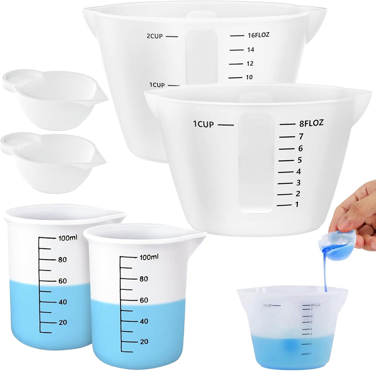 Gobelets doseurs en silicone réutilisables 6 pièces Vendos85 - Mathon