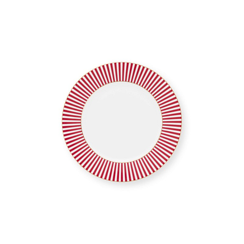 Lot de 6 Assiettes à pain Royal Stripes Rose - 17cm Pip Studio - Mathon