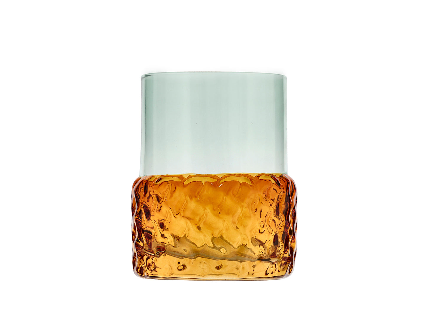 Photophore STYLES en verre Bleu/Ambre Villa Collection - Mathon - 1