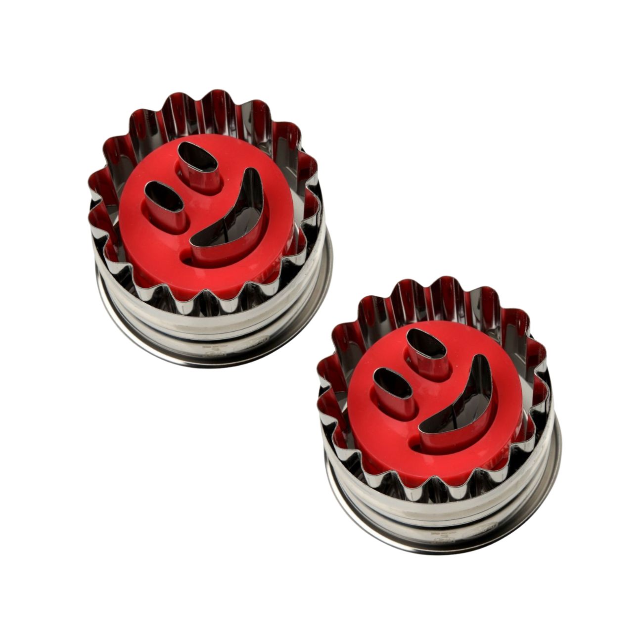 Ensemble de 2 Emporte-pièces biscuit linzer motif smiley Dr Oetker Noël Dr. Oetker - Mathon - 1