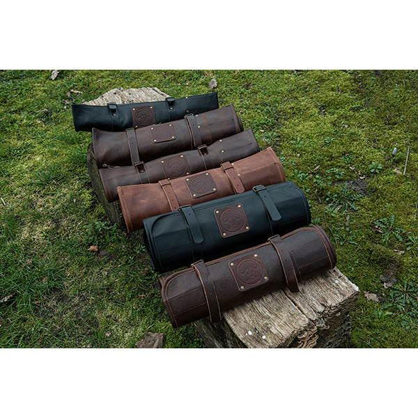 Trousse à couteaux artisanale en cuir 5 emplacements noir Witloft - Mathon - 5