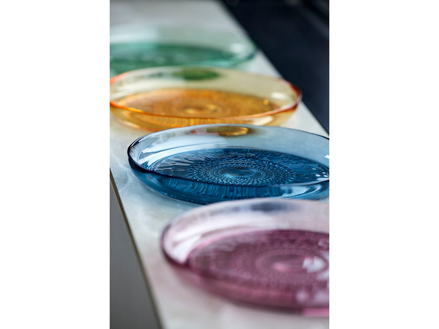 Assiette Kusintha en verre Rose Bitz - Mathon - 4