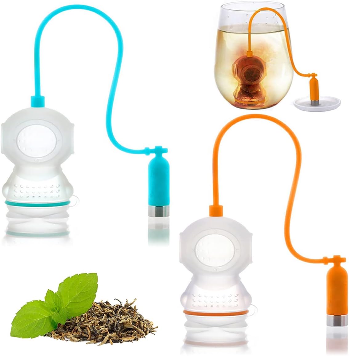 Lot de 2 infuseurs à thé plongeur en silicone Vendos85 - Mathon