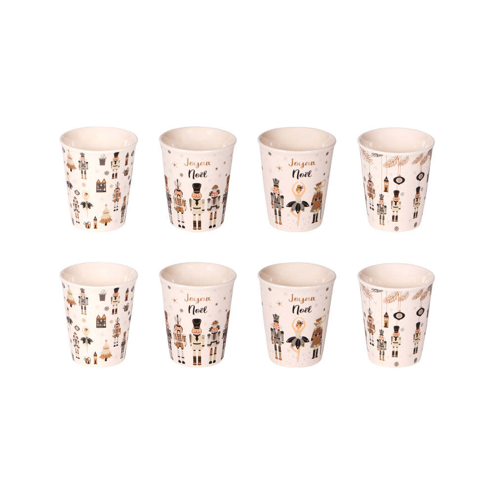 Coffret de 8 tasses Nutcracker 11 cl Table passion - Mathon - 1