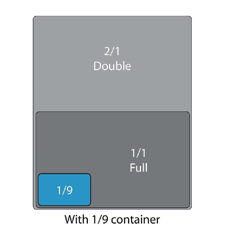 Lot de 4 Bacs en Polypropylène avec Couvercle GN 1/9 100 mm - Vogue - Mathon - 3