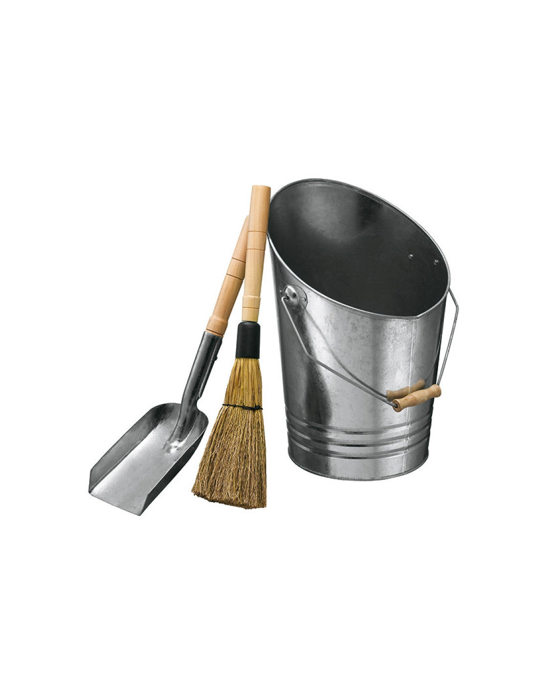 Seau à Cendre Métal Galvanisé + Pelle Métal Mul-T-Lock - Mathon