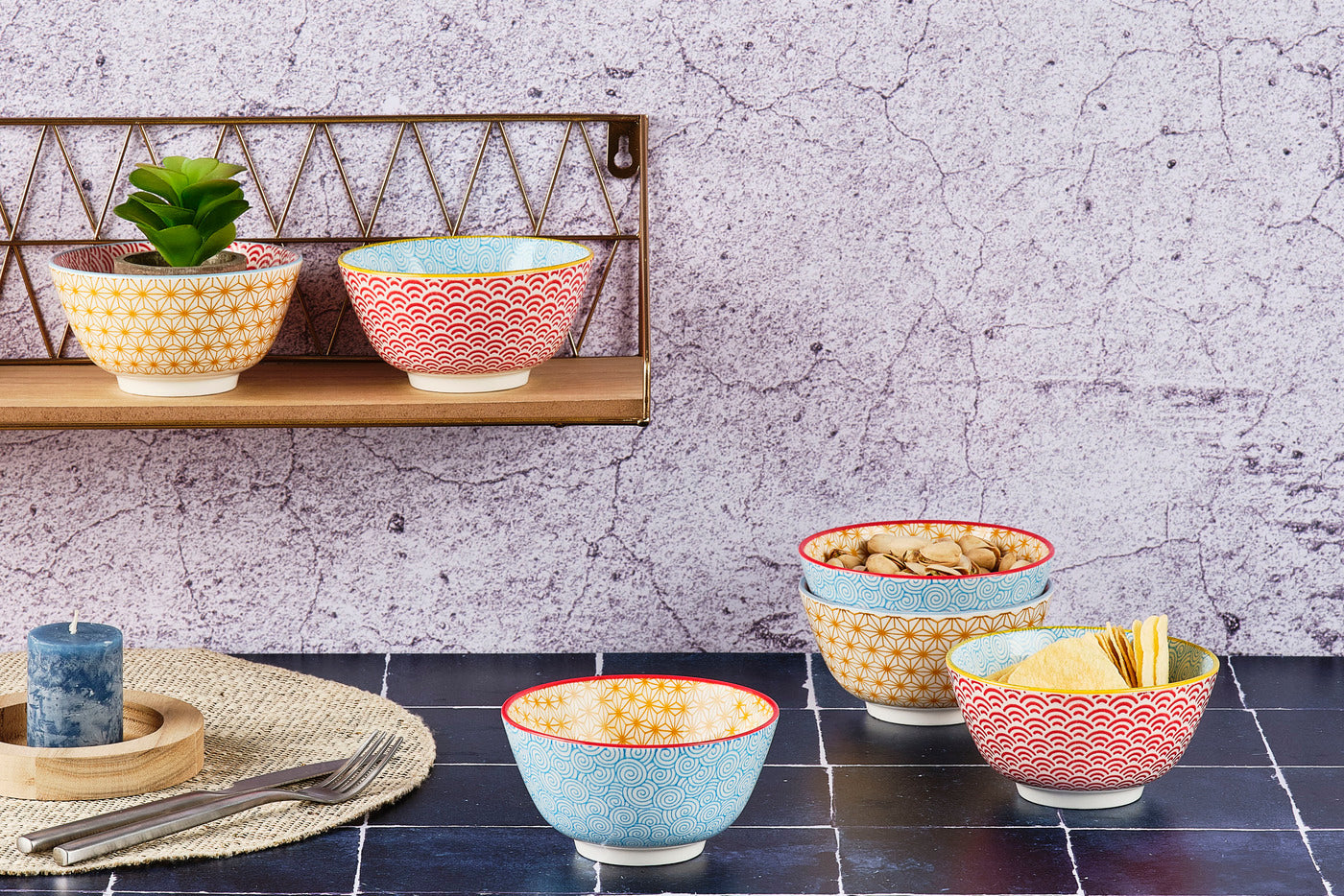 Bol PATTERN Ø12cm - 6 pièces - Color Björn - Mathon - 2