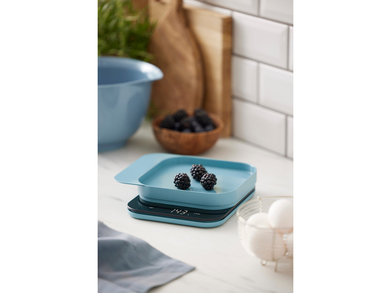 Balance de cuisine MENSURA en ABS Bleu pastel Rosti - Mathon - 3