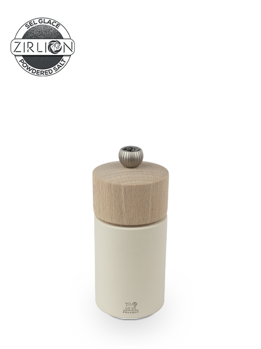 Boreal Moulin à sel manuel en bois, blanc plume, 12 cm Peugeot - Mathon - 1