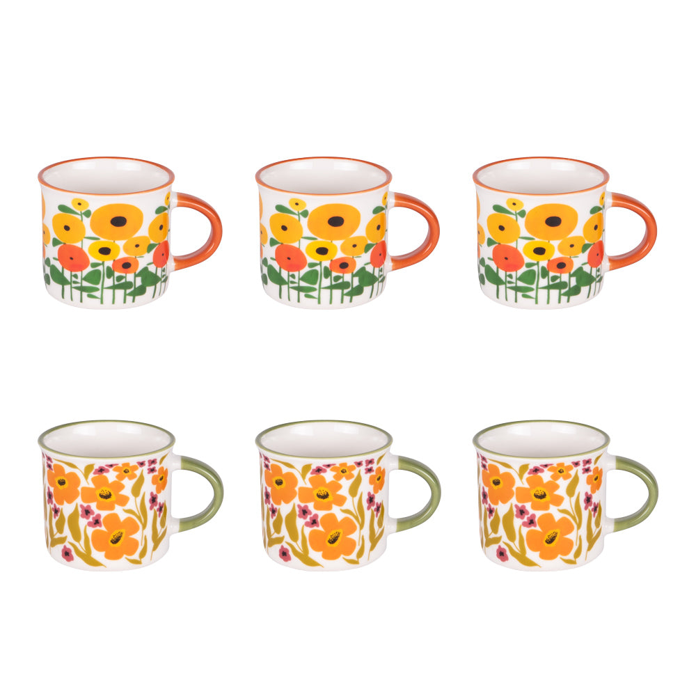 Coffret de 6 tasses Bloom Héritage 14 cl Table passion - Mathon - 1