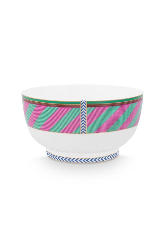 Saladier Pip Chique Stripes Rose-Vert - 20,5cm Pip Studio - Mathon - 2