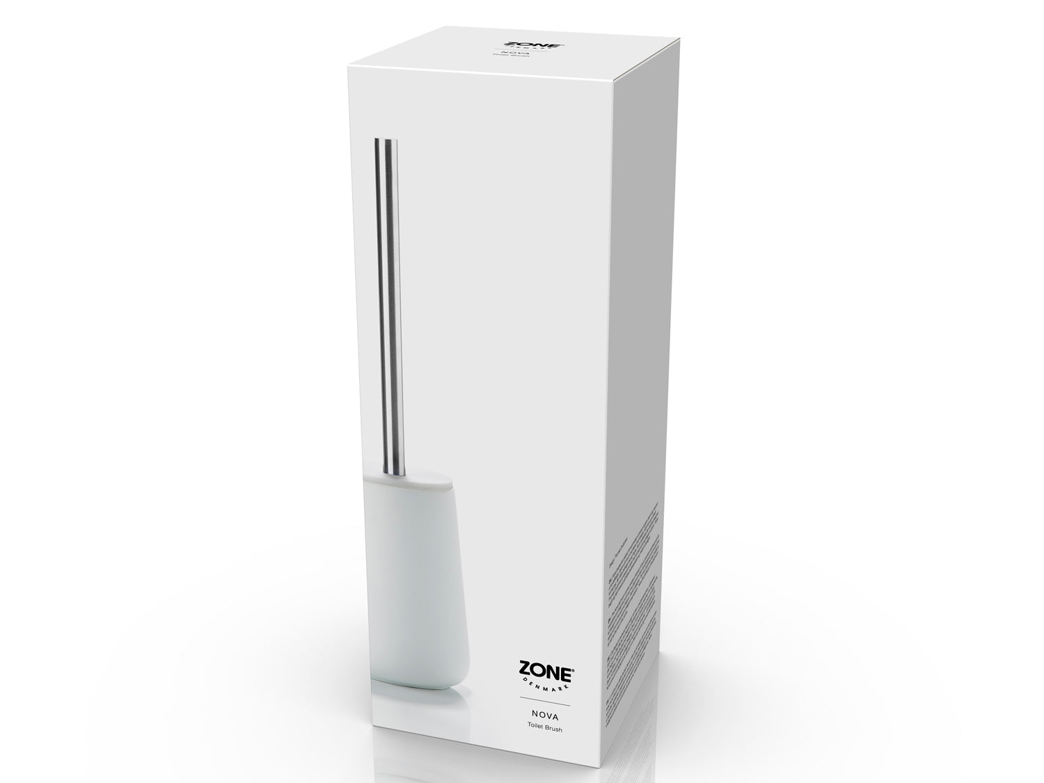 Brosse de toilette NOVA en porcelaine et acier Blanc Zone Denmark - Mathon - 2
