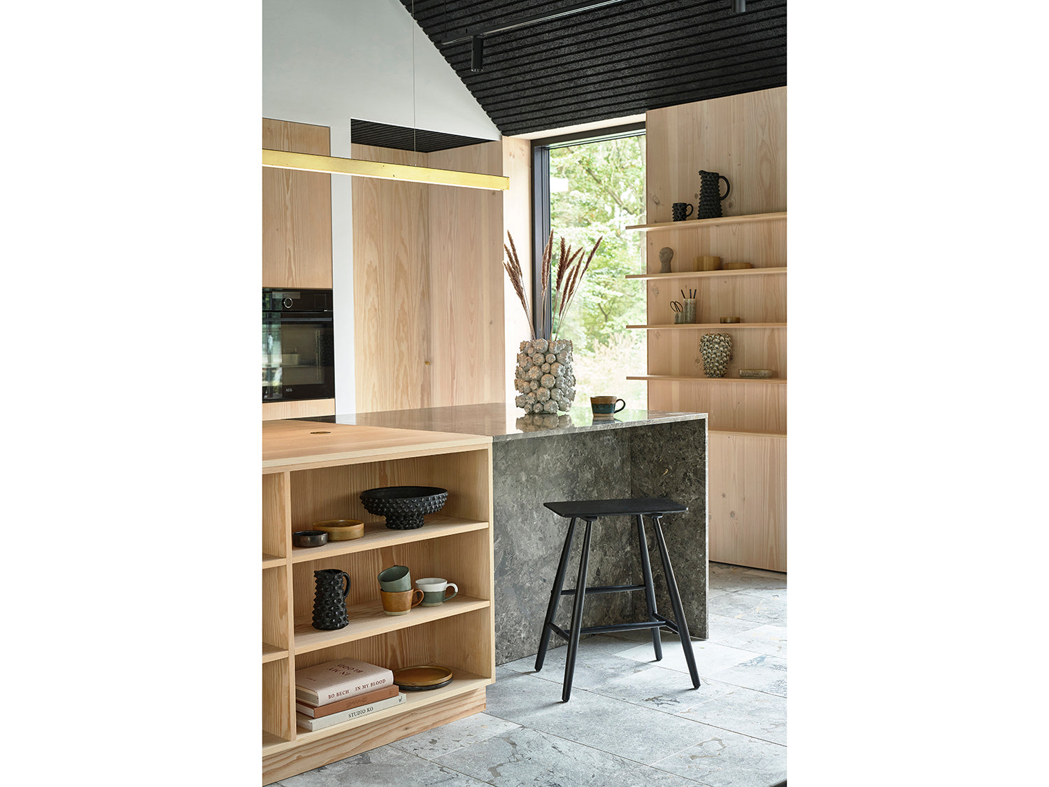 Plat VAEST en terre cuite Mat noir Villa Collection - Mathon - 3