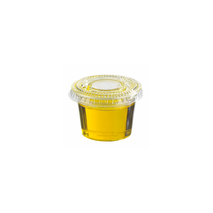 Pot plastique PET transparent rond 60 ml Diam: 6,5 cm 6,5 x 4,7 x 2,8 cm - 100 unités FirstPack - Mathon