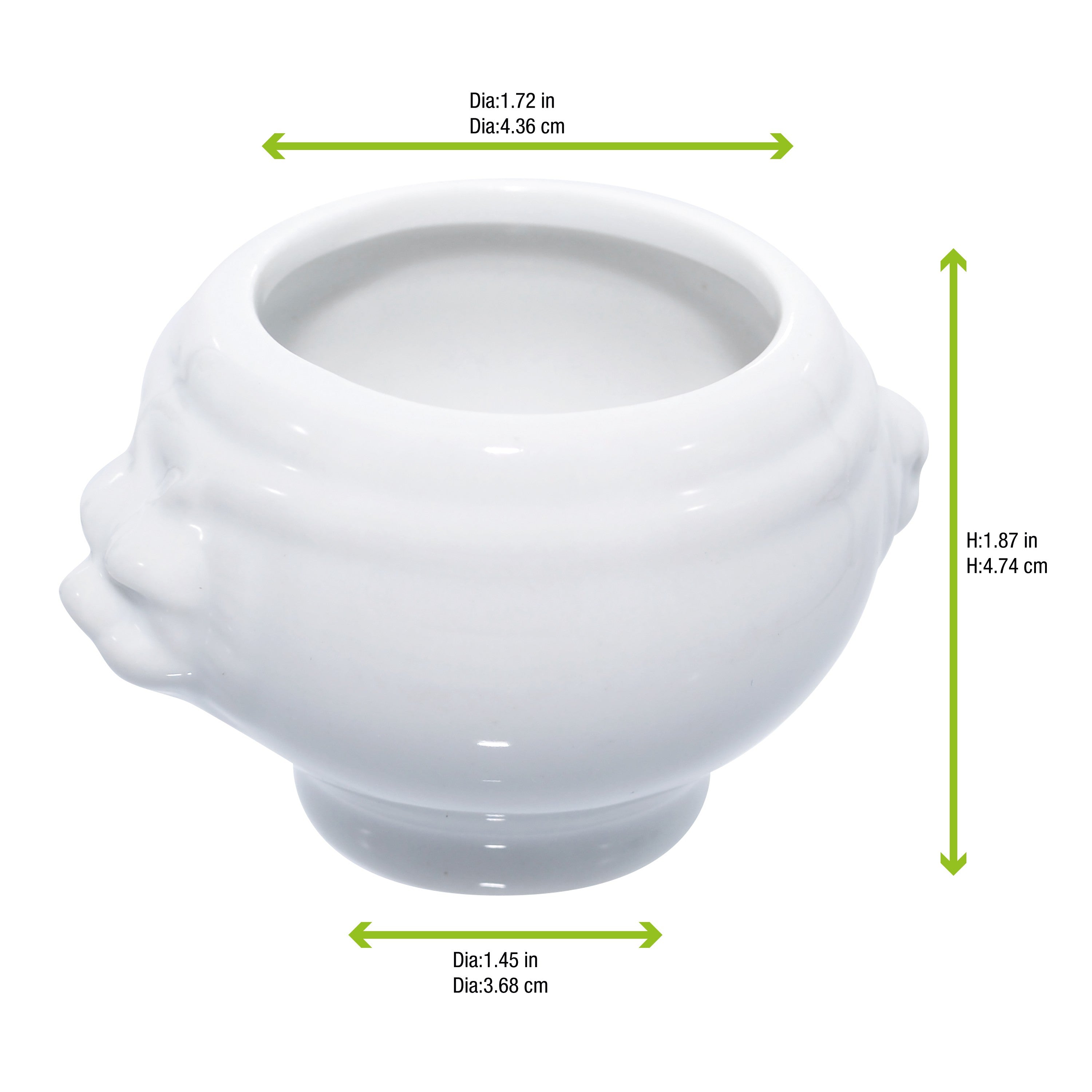 6Pcs - Mini soupière en porcelaine blanc  80x65x50mm FirstPack - Mathon - 2