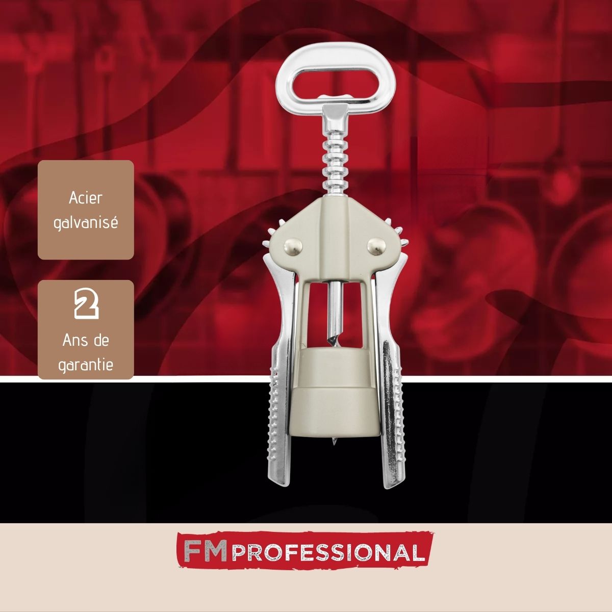 Tire bouchon à levier fonction décapsuleur  Boissons FM Professional - Mathon - 4