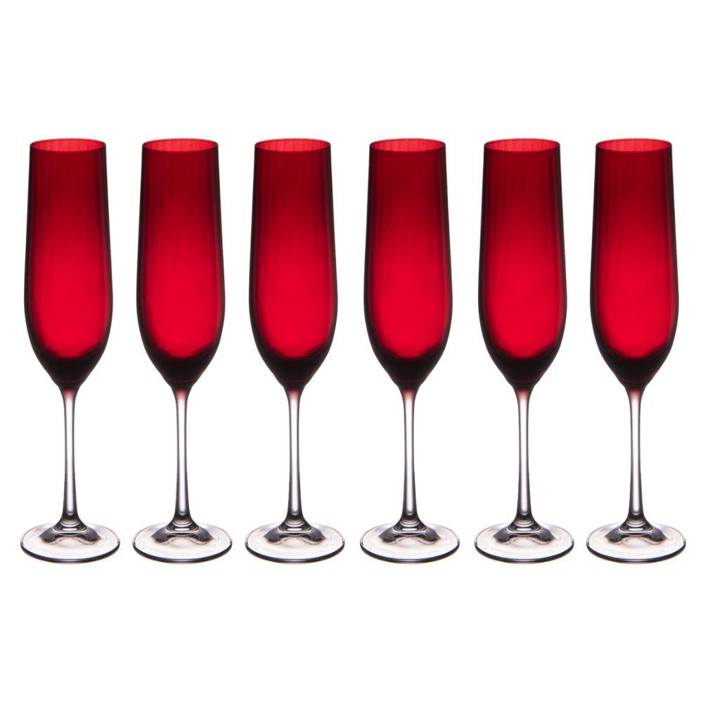 Flûte rouge Santa 19 cl (lot de 6) Table passion - Mathon - 1