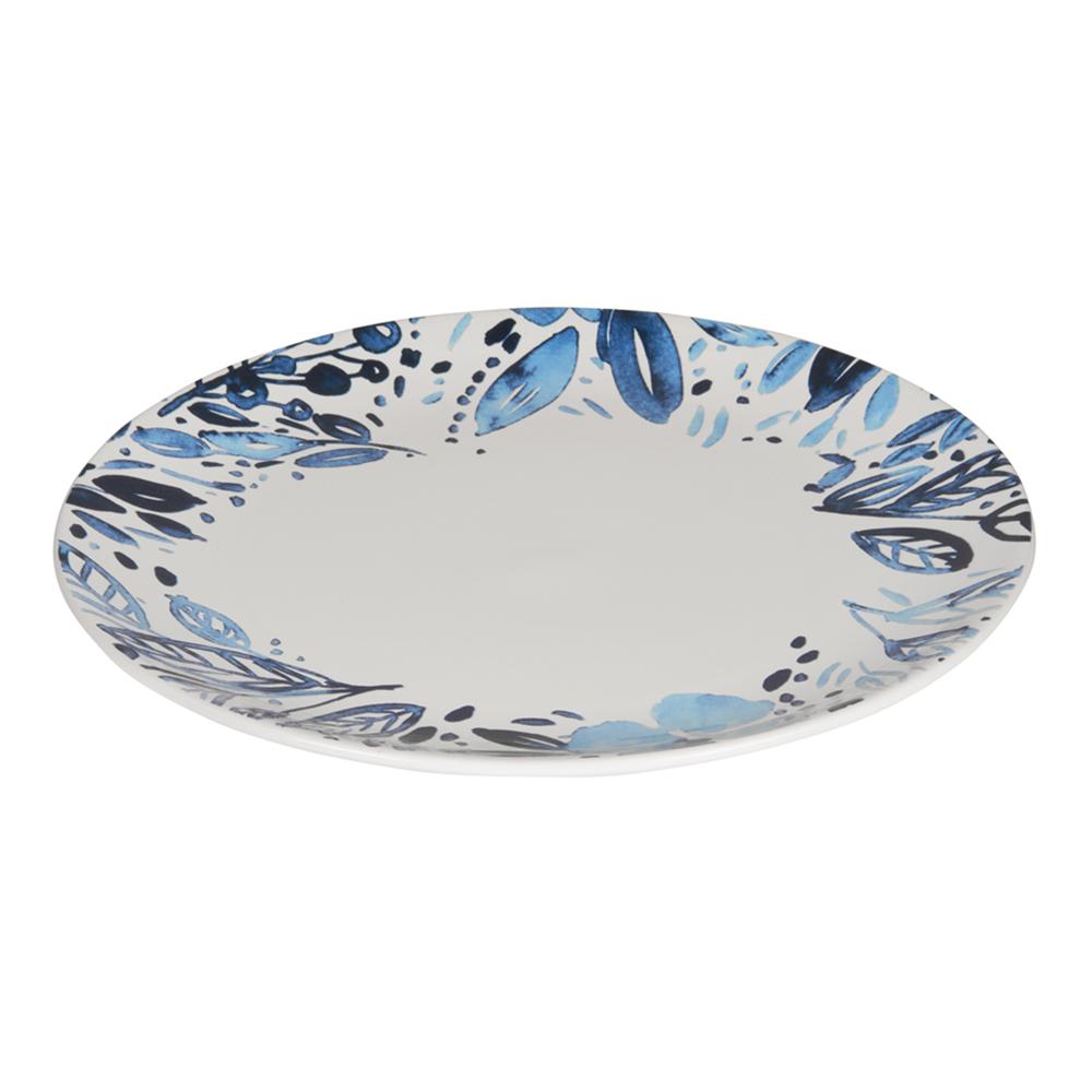 Assiette plate Jardin bleu 27 cm (lot de 6) Trend