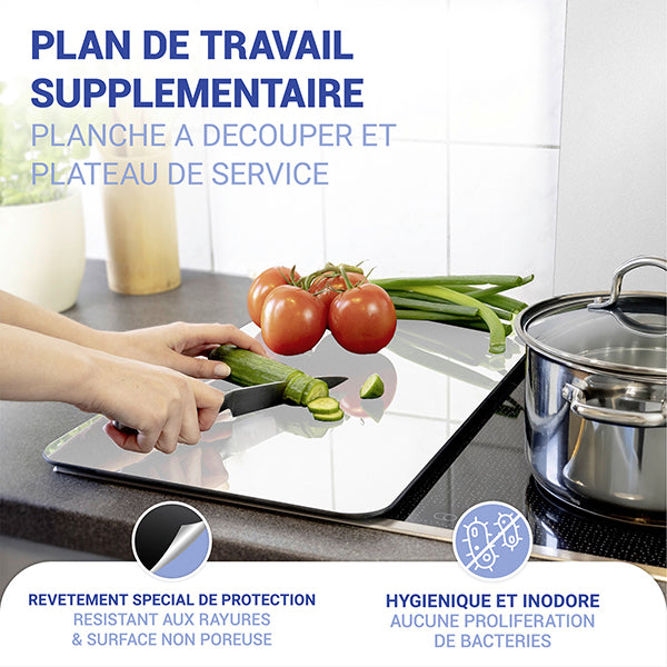 Set de 2 couvres plaques argent 30 x 52 cm Wenko by Maximex - Mathon - 5