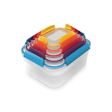 Set de 5 boites de conservation Nest Lock multicolores avec couvercles Joseph Joseph - Mathon - 1