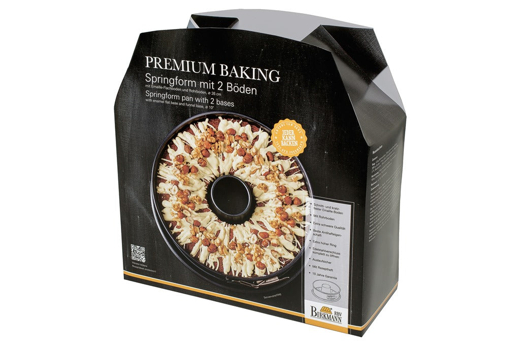 Moule à fond amovible, 2 fonds, en acier carbone, Premium, D26xH9 cm Birkmann - Mathon - 4