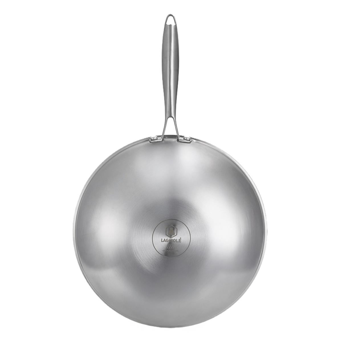 Wok 32cm triplex - "BlackSteel" Laguiole Cuisson - Mathon - 3