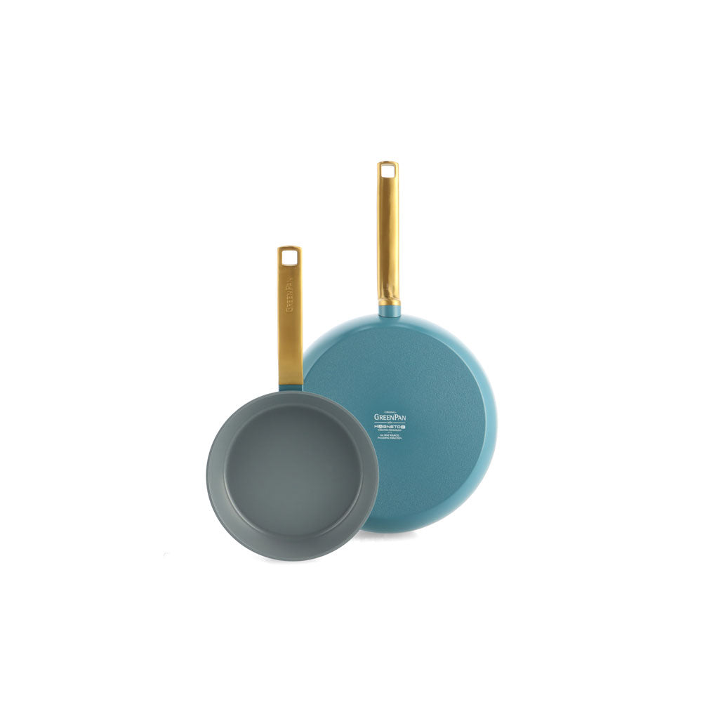 Set 2 Poêles 20 et 28 cm Evolution bleu Greenpan - Mathon - 1