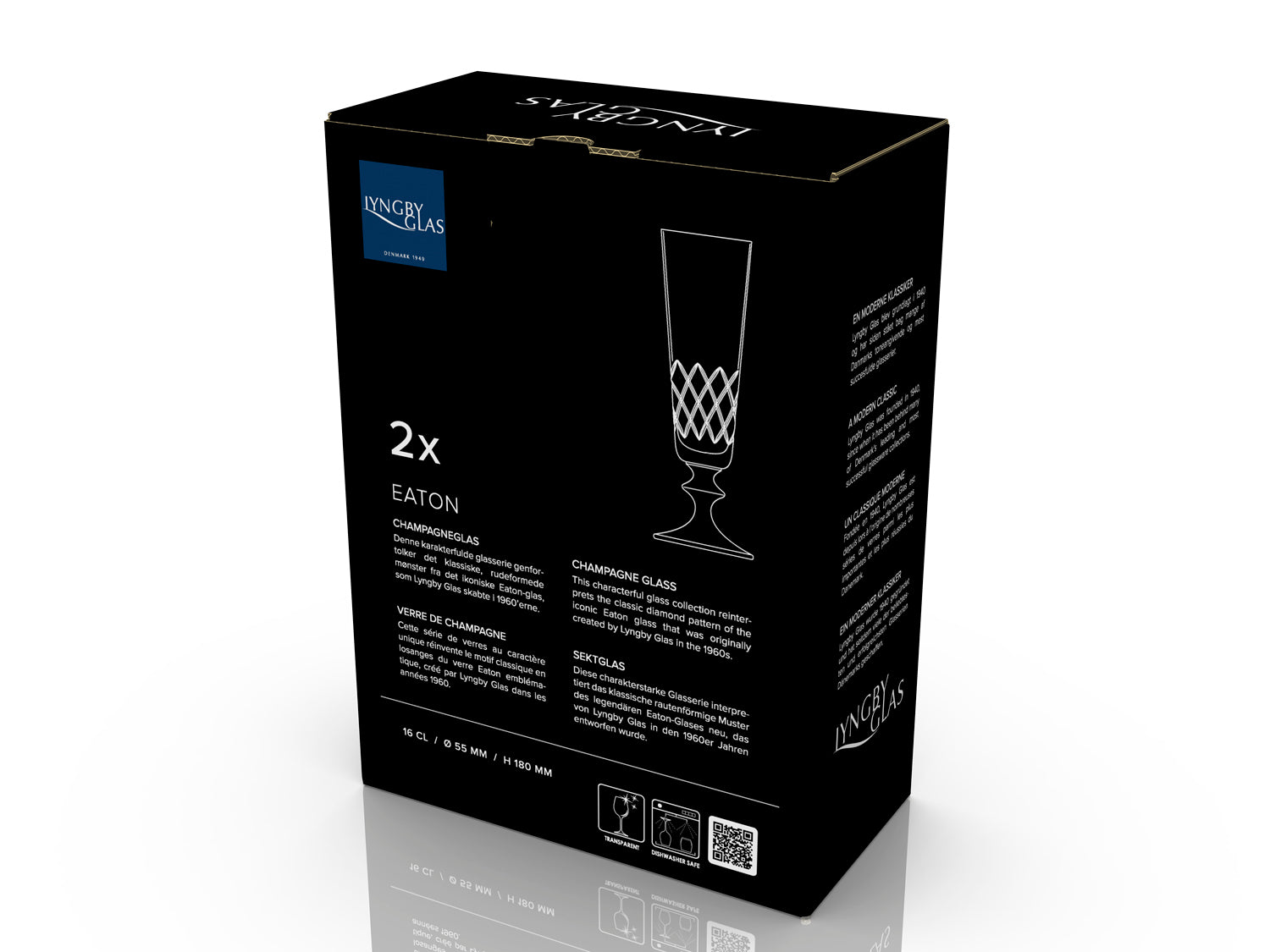 Verre de champagne Eaton en  Transparent Lyngby Glas - Mathon - 3