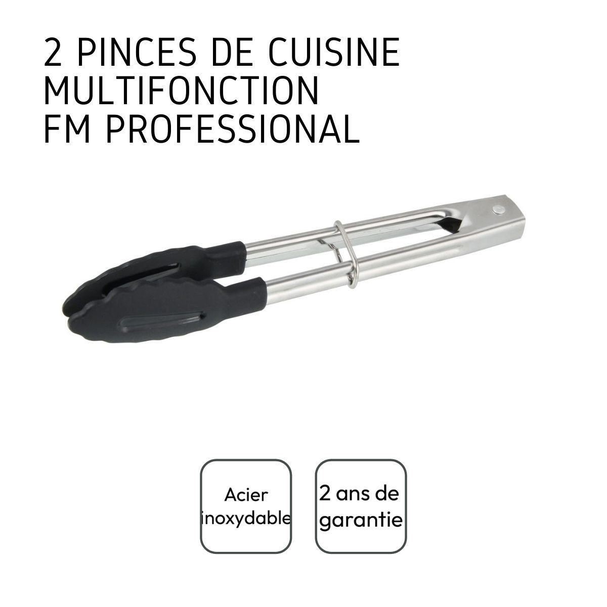 Lot de 2 pinces de cuisine 18 cm FM Professional FM Professional - Mathon - 4