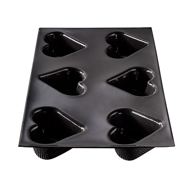 Moule 6 cœurs bombés Flexipan - Mathon - 1