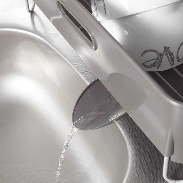 Egouttoir à vaisselle avec bac et gouttière d