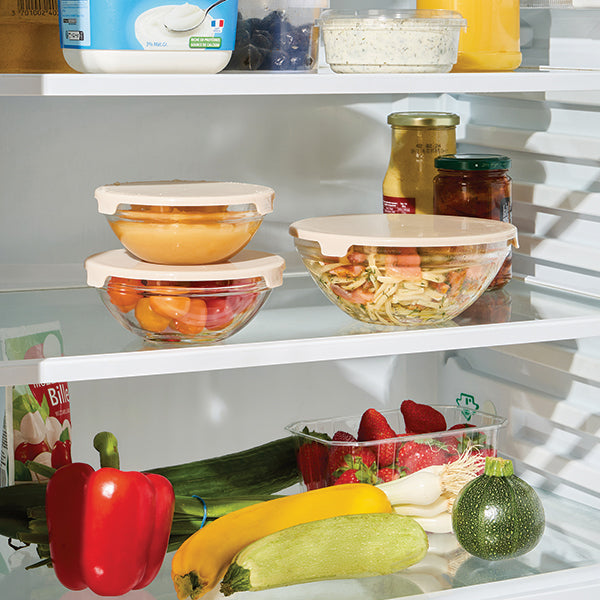 Set de 3 saladiers en verre avec couvercle Mathon - Mathon - 4