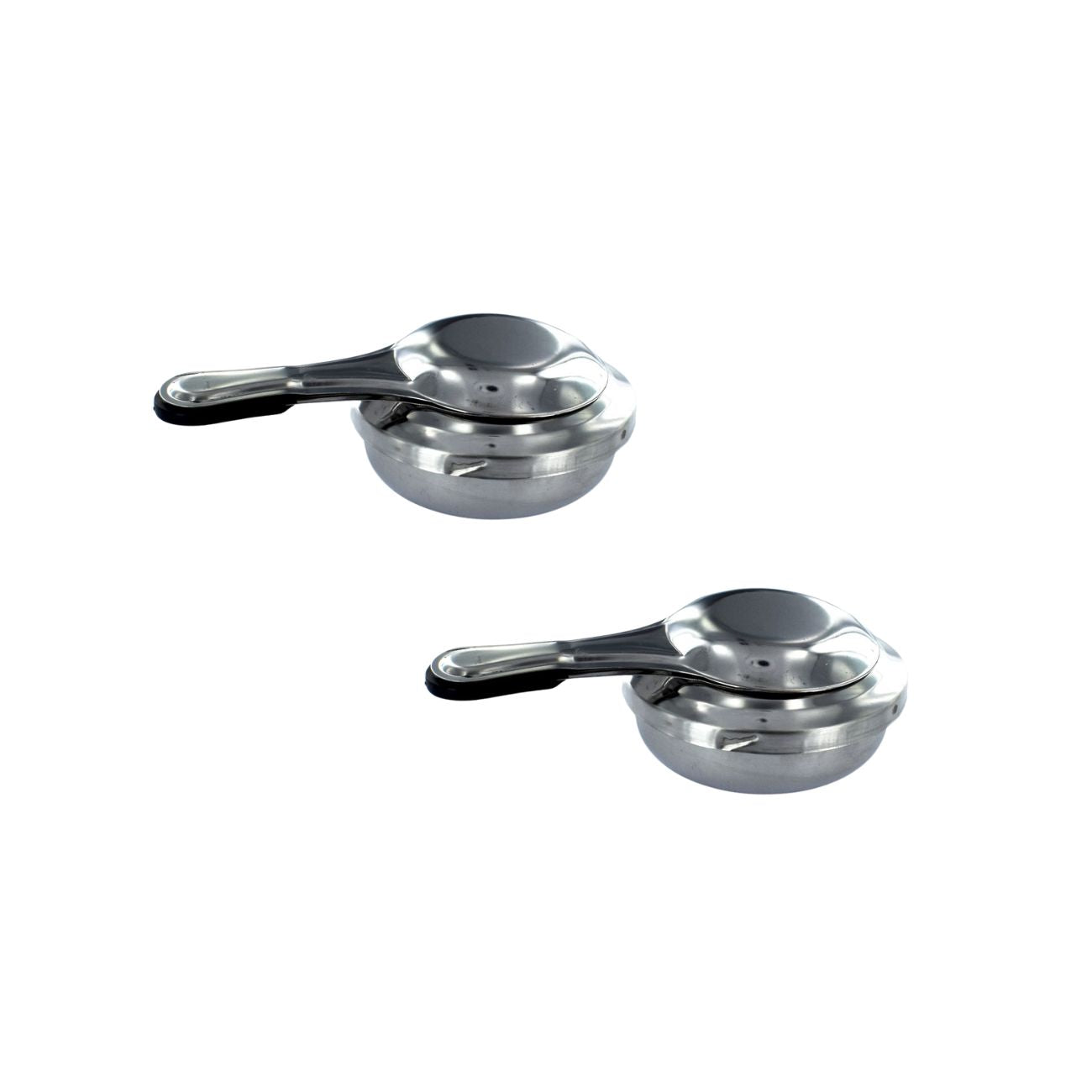 Lot 2 Brûleurs à Fondue Pâte Combustible Acier Inox - Camping Et Table