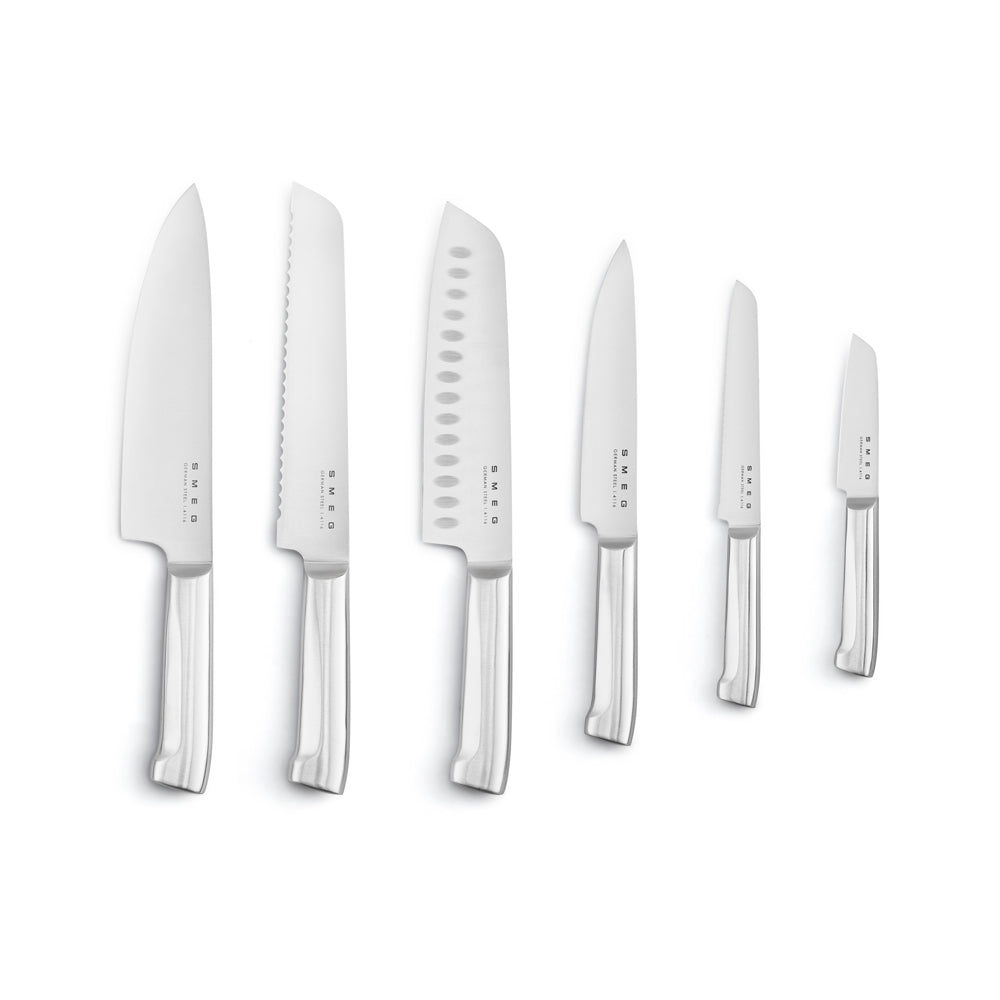 Bloc de 6 couteaux inox Crème Smeg - Mathon - 2