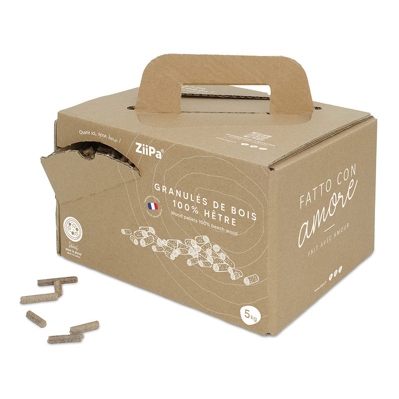 Boîte à Pellets 100 % Hêtre - 5 kg Ziipa - Mathon - 2
