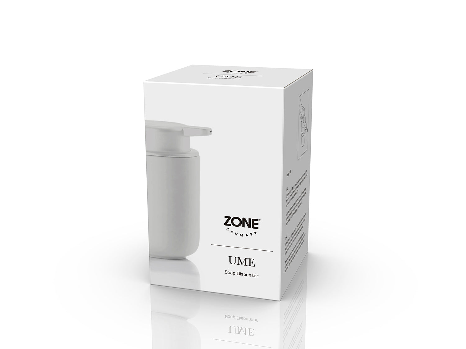 Distributeur de savon UME en grès et abs Gris clair Zone Denmark - Mathon - 2