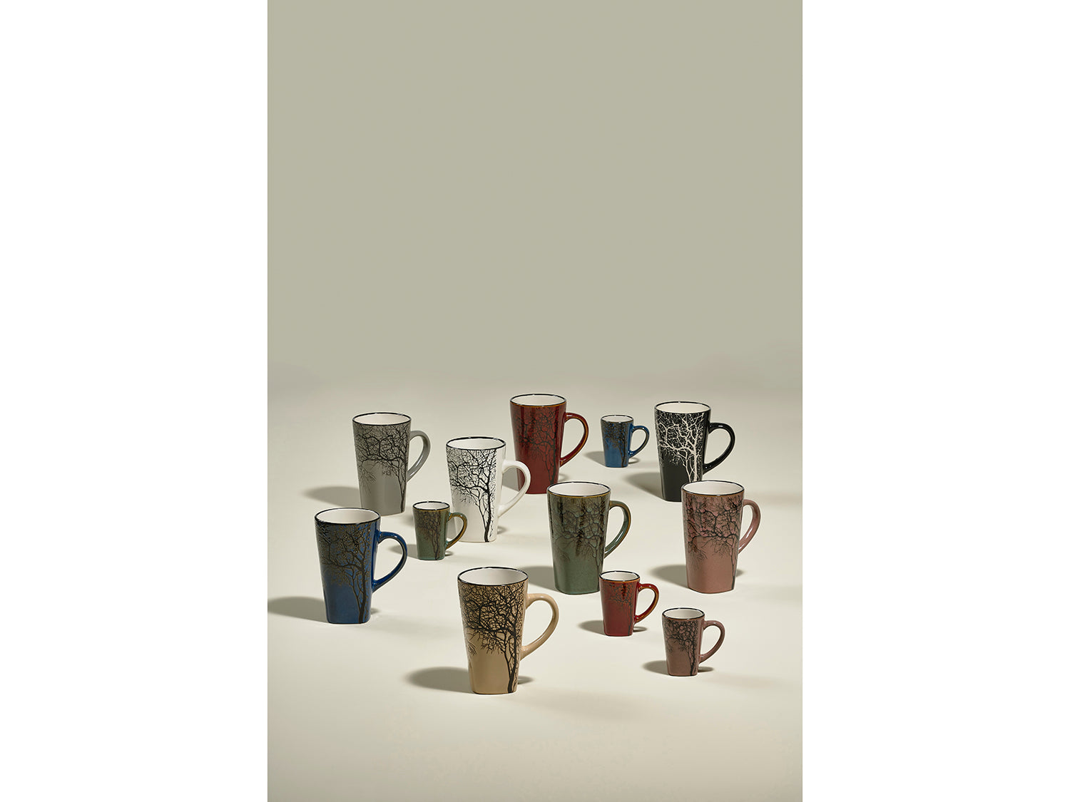 Set de 4 tassed espresso HELA en grès Rose foncé Villa Collection - Mathon - 3