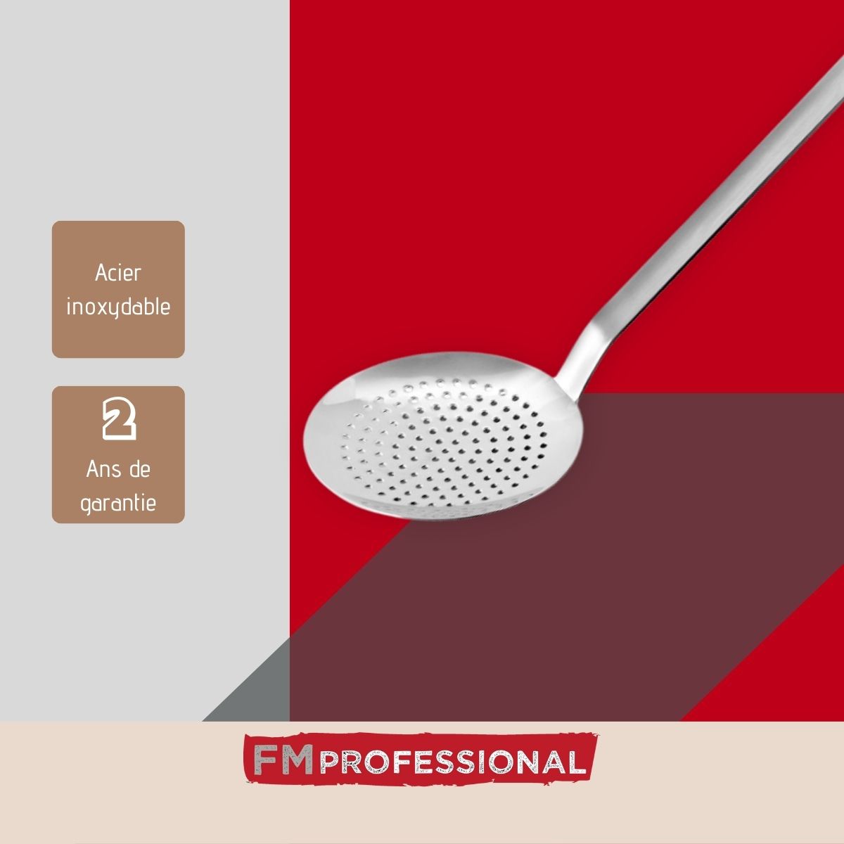 Ecumoire de cuisine inox 50 cm  Divers FM Professional - Mathon - 4