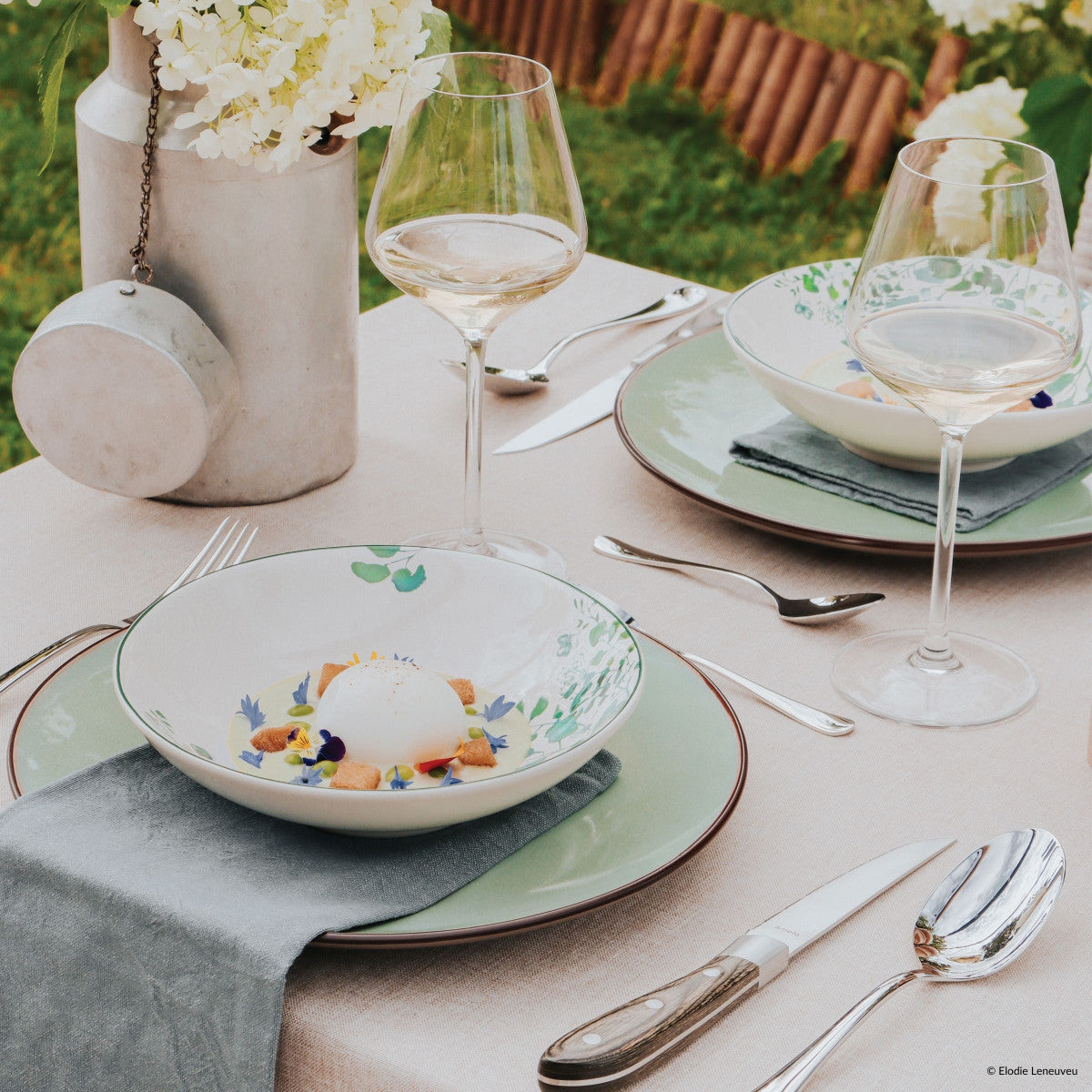 Oxalis - Assiette salade et pâtes 22 cm (lot de 6) Médard de Noblat - Mathon - 6