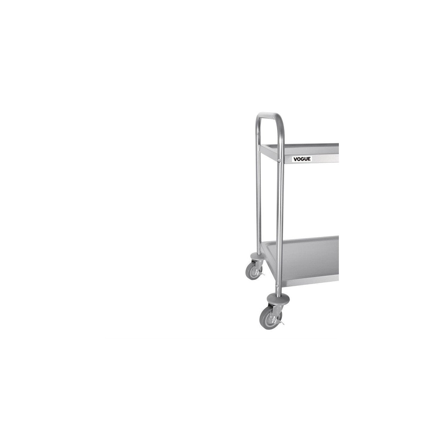 Chariot de débarrassage en inox 2 niveaux 810 x 455 x 855mm - Vogue - Mathon - 2