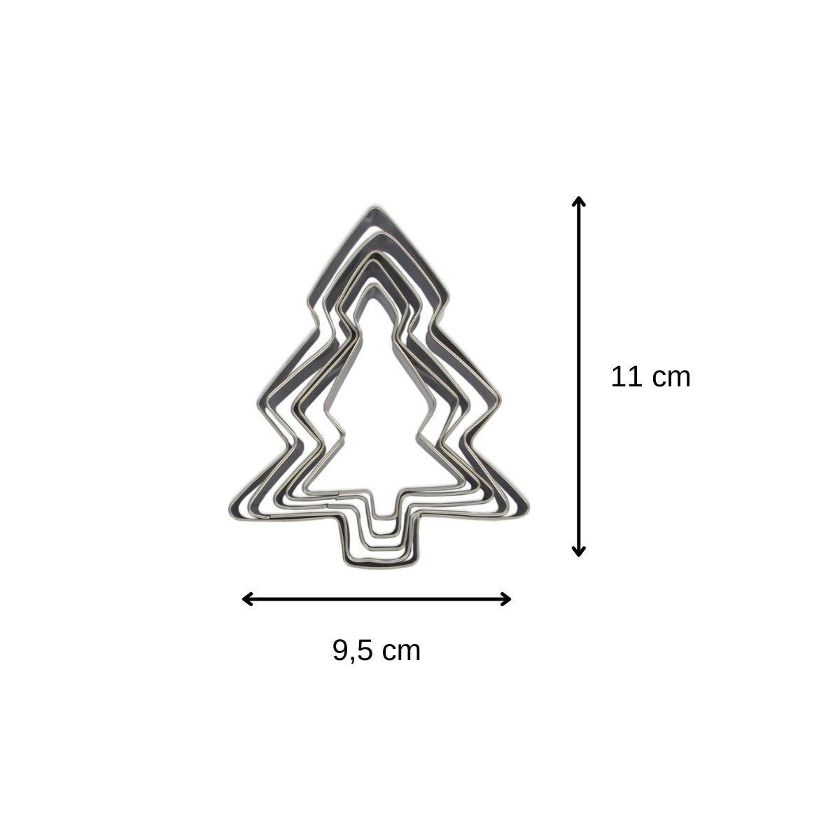 Lot de 5 emporte-pièces de Noël en forme de sapin Zenker Emporte-pièces Zenker - Mathon - 3