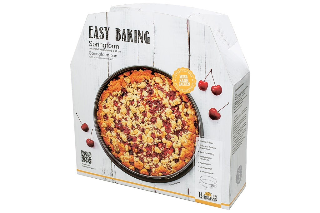 Moule à fond amovible en acier carbone, EASY Baking, D28xH9 cm Birkmann - Mathon - 3