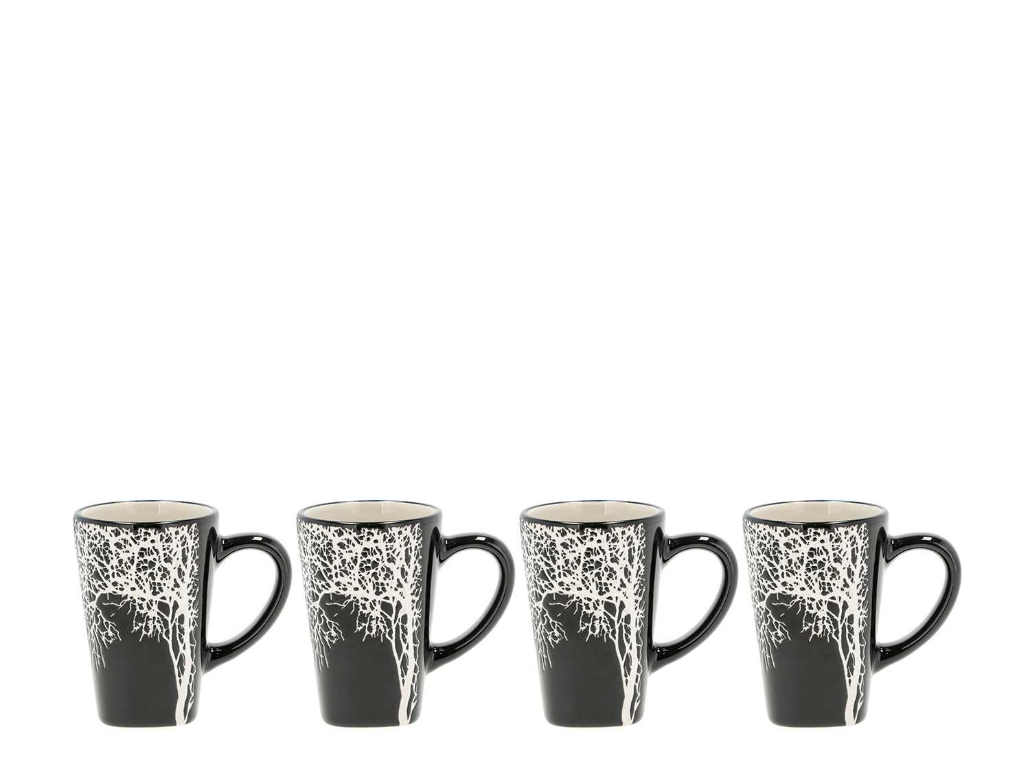 Set de 4 tassed espresso HELA en grès Noir Villa Collection - Mathon - 1