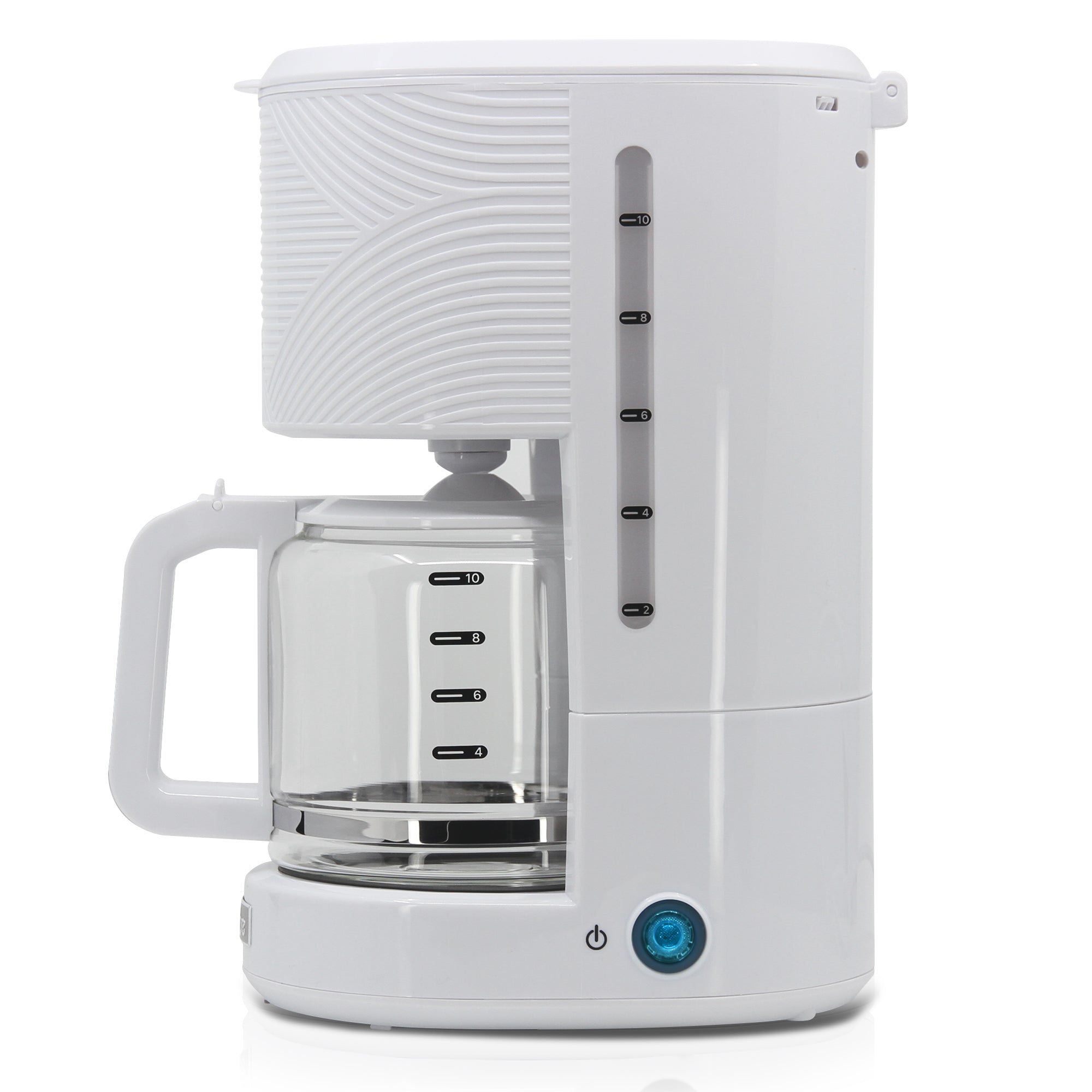 Elegance Cafetière Filtre 10 Tasses Machine à Café, Filtre Réutilisable 1,25L 1000 Blanc CM1171WHT - Mathon - 10