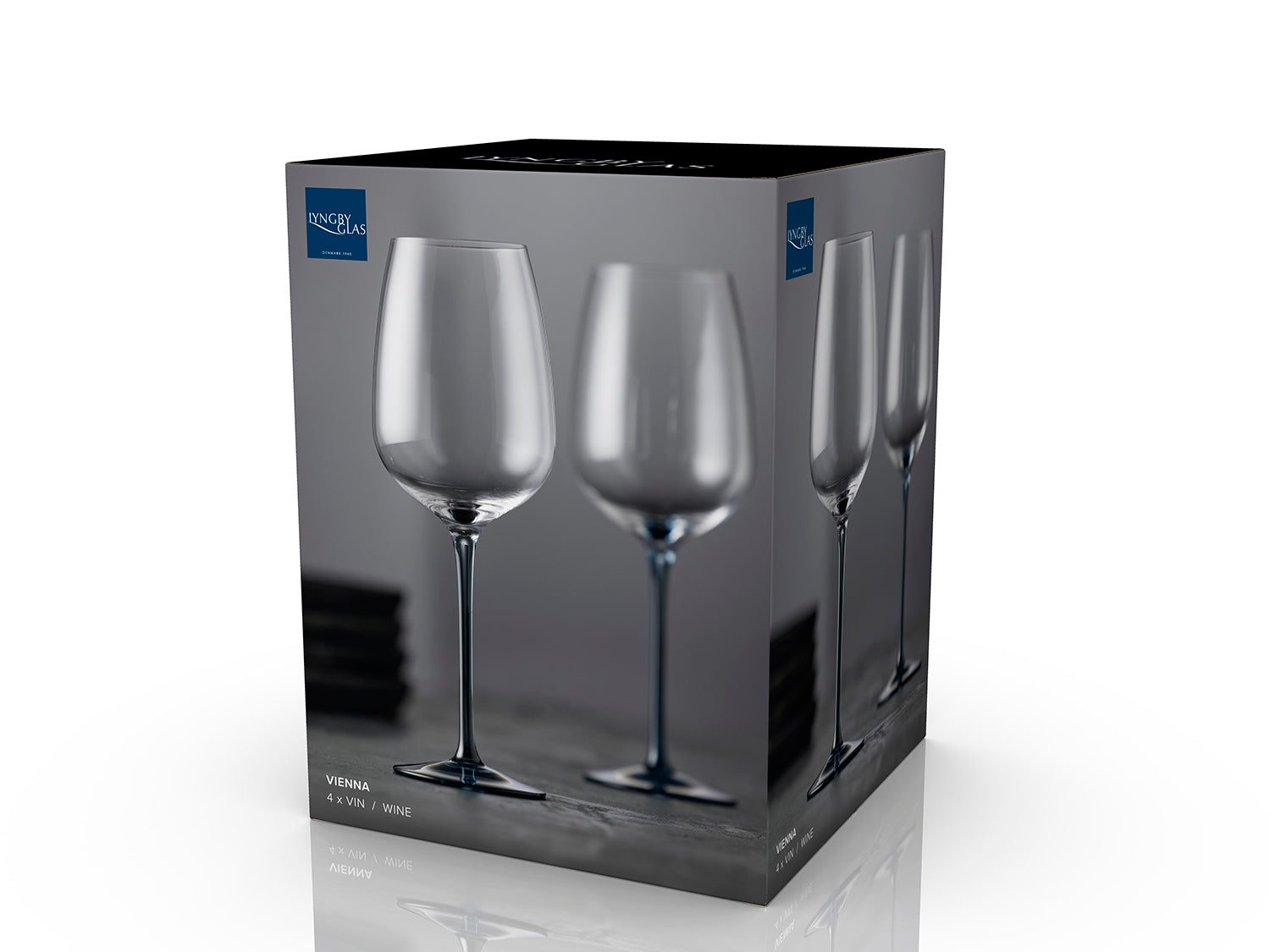 Set de 4 verres à vin VIENNA Bleu Lyngby Glas - Mathon - 4