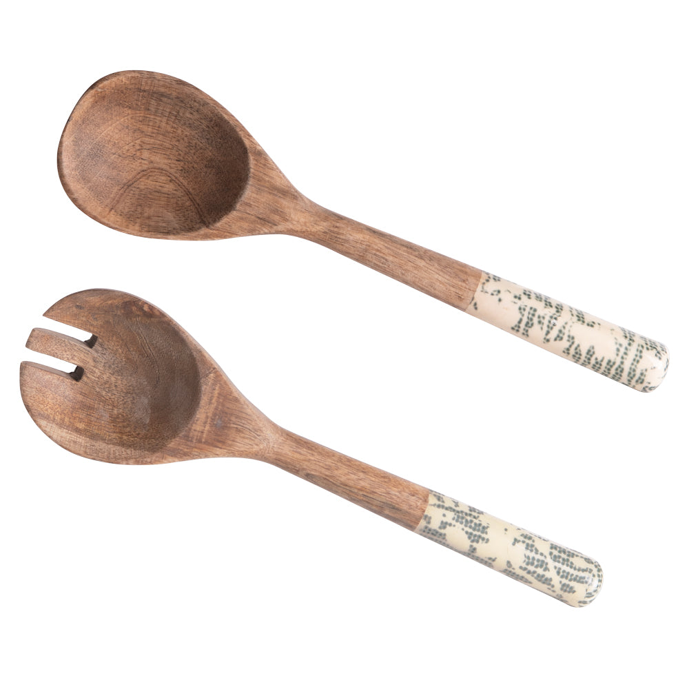 Couvert à salade Léa vert 28 cm Table passion - Mathon