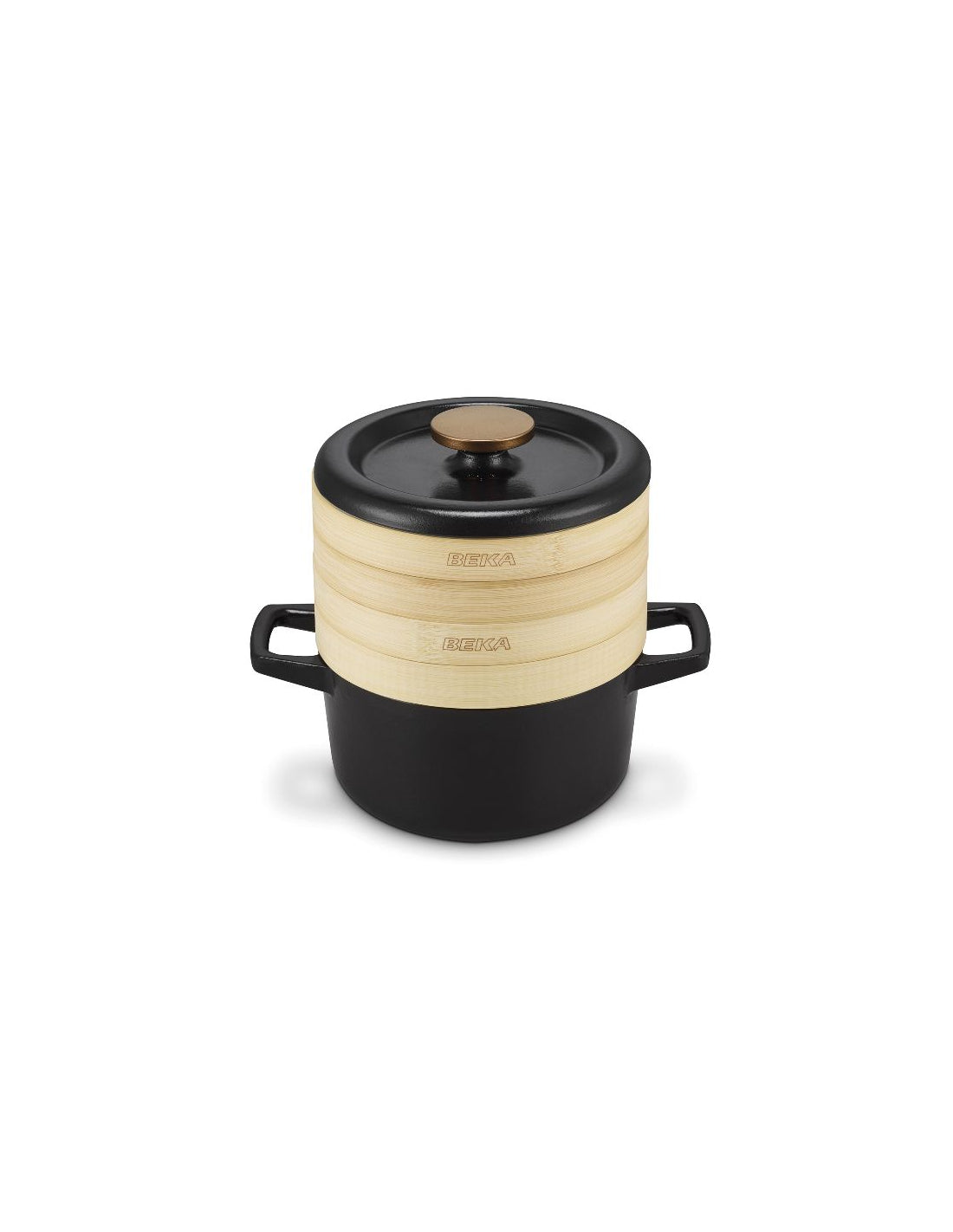 Cuit vapeur 20 cm Nori avec 2 passoires en bambou Beka - Mathon - 1