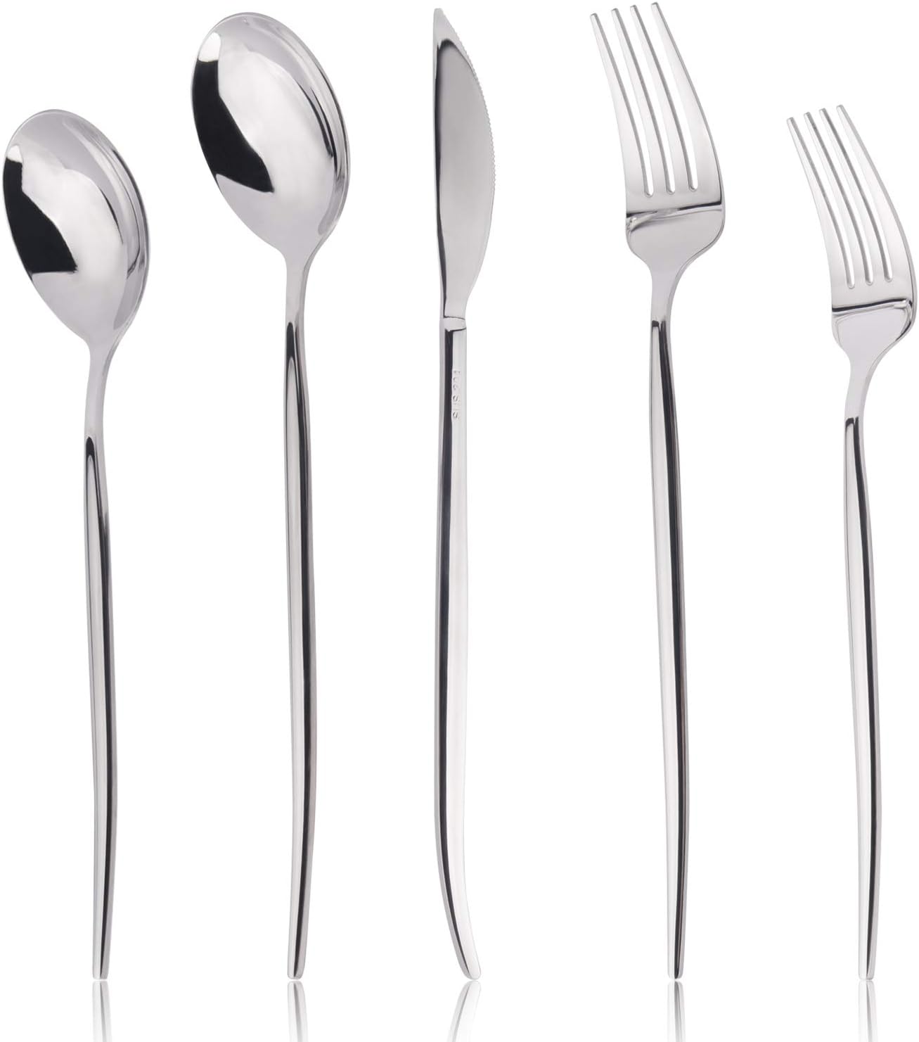 Ensemble de couverts 5 pièces en acier inoxydable gris Vendos85 - Mathon